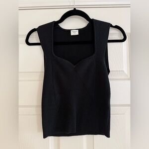 Abercrombie & Fitch Black Ribbed Tank Top
